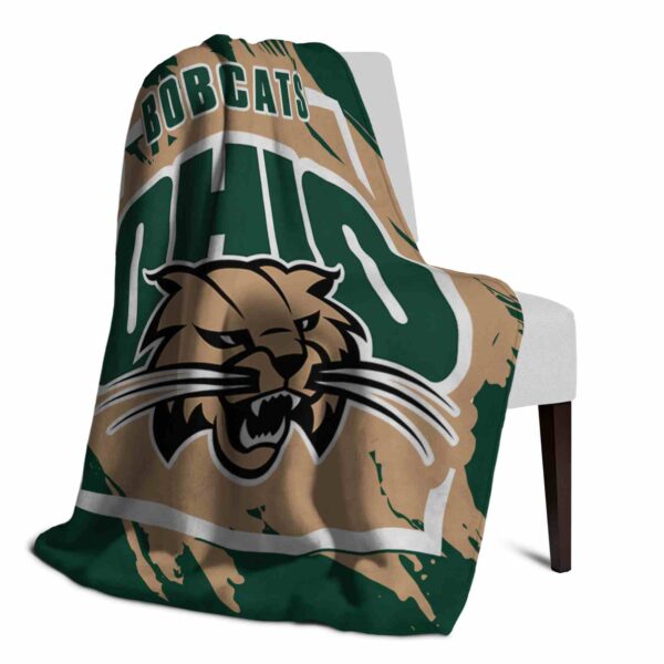 ohio bobcats splatter effect green blanket top rated