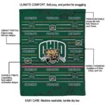 ohio bobcats striped pattern green blanket new arrival