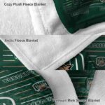 ohio bobcats striped pattern green blanket premium grade