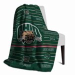 ohio bobcats striped pattern green blanket top rated