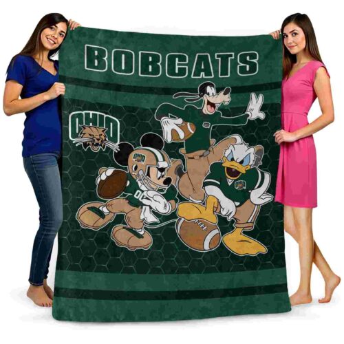 ohio bobcats three musketeers green blanket fashion forward