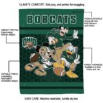 ohio bobcats three musketeers green blanket best selling