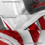 ohio state buckeyes brushstrokes scarlet white blanket best selling