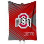 ohio state buckeyes diagonal stripes scarlet blanket best selling