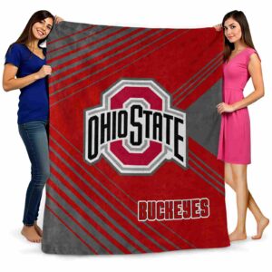 ohio state buckeyes diagonal stripes scarlet blanket fashion forward