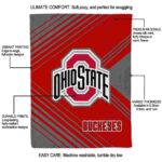 ohio state buckeyes diagonal stripes scarlet blanket best selling