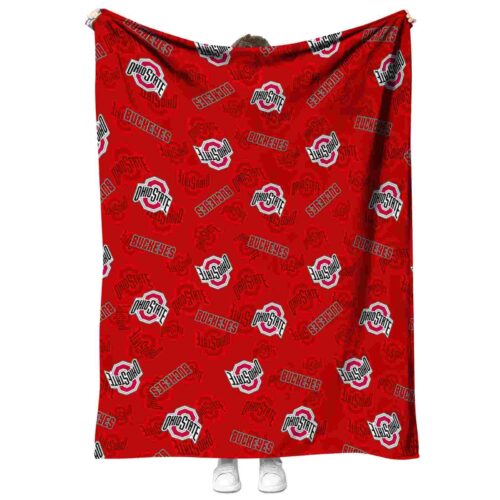 ohio state buckeyes diehard fans scarlet blanket best selling