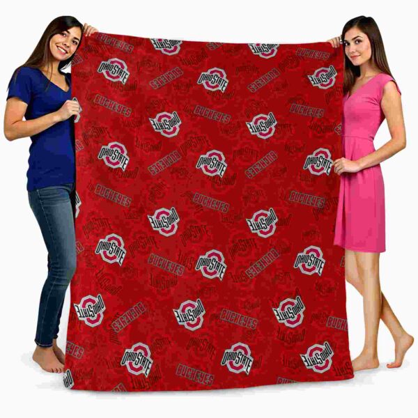 ohio state buckeyes diehard fans scarlet blanket fashion forward