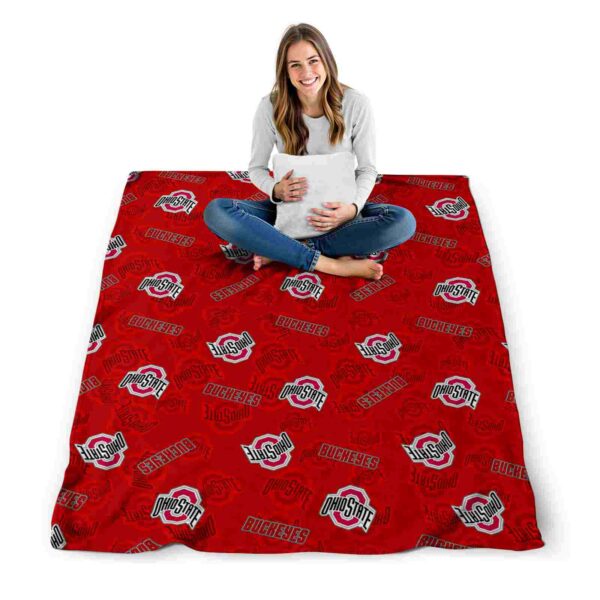 ohio state buckeyes diehard fans scarlet blanket high quality