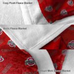 ohio state buckeyes diehard fans scarlet blanket premium grade