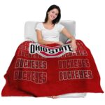 ohio state buckeyes fan pride scarlet blanket best selling