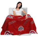 ohio state buckeyes fan spirit scarlet blanket latest model