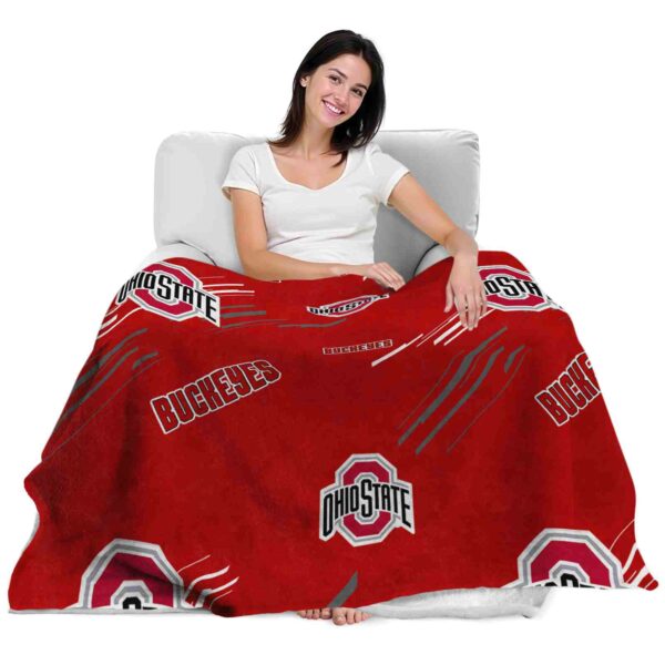 ohio state buckeyes fan spirit scarlet blanket latest model