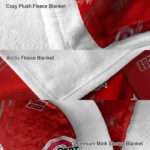 ohio state buckeyes fan spirit scarlet blanket premium grade