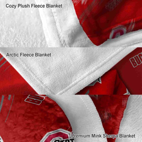 ohio state buckeyes fan spirit scarlet blanket premium grade