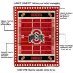 ohio state buckeyes football field scarlet blanket best selling