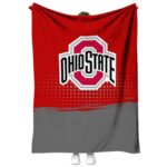 ohio state buckeyes gradient dots scarlet blanket best selling