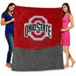 ohio state buckeyes gradient dots scarlet blanket best selling