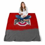 ohio state buckeyes gradient dots scarlet blanket best selling