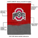 ohio state buckeyes gradient dots scarlet blanket best selling