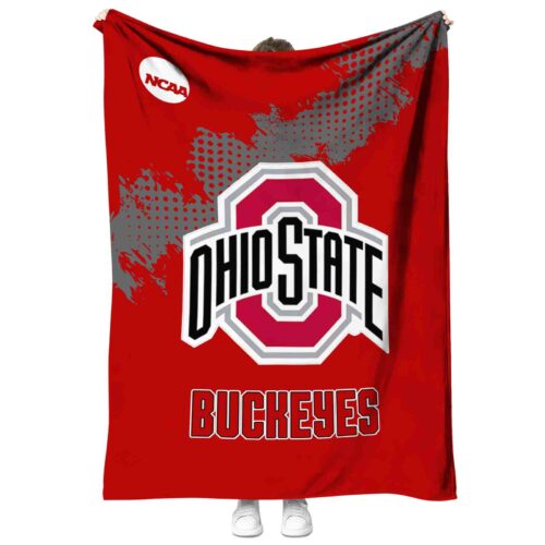 ohio state buckeyes grunge texture scarlet blanket best selling