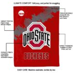 ohio state buckeyes grunge texture scarlet blanket best selling