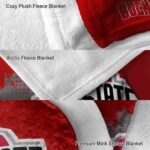 ohio state buckeyes grunge texture scarlet blanket best selling
