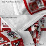 ohio state buckeyes mickey minnie scarlet white blanket best selling