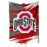 ohio state buckeyes paint streaks scarlet white blanket best selling