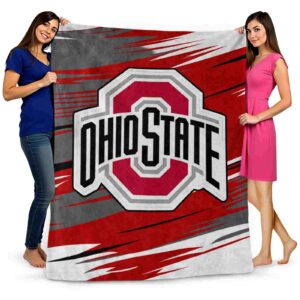 ohio state buckeyes paint streaks scarlet white blanket fashion forward