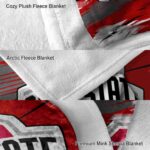 ohio state buckeyes paint streaks scarlet white blanket best selling