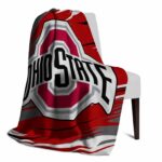 ohio state buckeyes paint streaks scarlet white blanket best selling