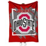 ohio state buckeyes splatter effect scarlet blanket best selling