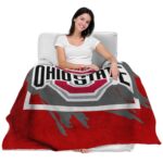 ohio state buckeyes splatter effect scarlet blanket best selling