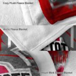 ohio state buckeyes splatter effect scarlet blanket best selling