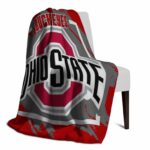 ohio state buckeyes splatter effect scarlet blanket best selling