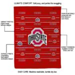 ohio state buckeyes striped pattern scarlet blanket new arrival