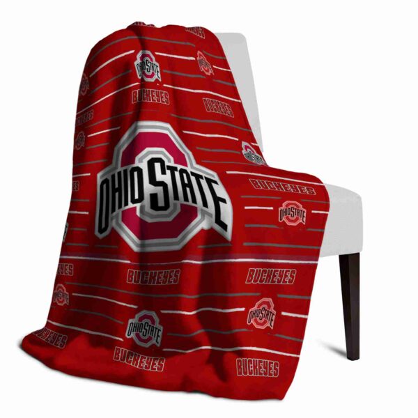 ohio state buckeyes striped pattern scarlet blanket top rated