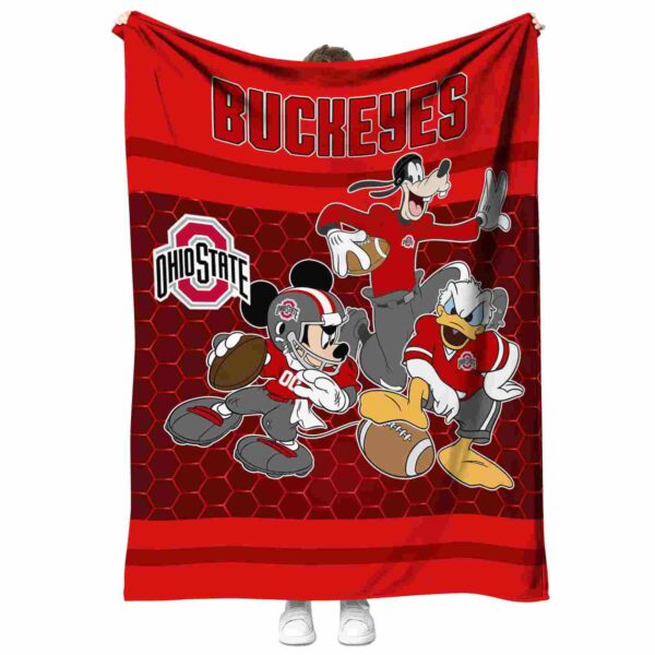 ohio state buckeyes three musketeers scarlet blanket best selling