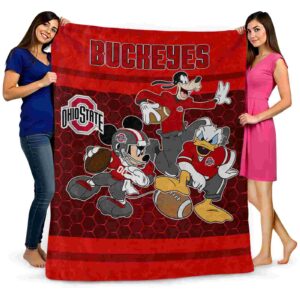 ohio state buckeyes three musketeers scarlet blanket fashion forward