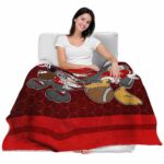ohio state buckeyes three musketeers scarlet blanket latest model
