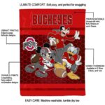 ohio state buckeyes three musketeers scarlet blanket new arrival