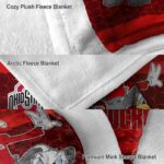 ohio state buckeyes three musketeers scarlet blanket premium grade