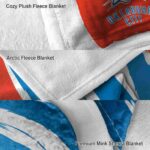 oklahoma city thunder brushstrokes blue white blanket best selling