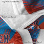 oklahoma city thunder diagonal stripes blue blanket best selling