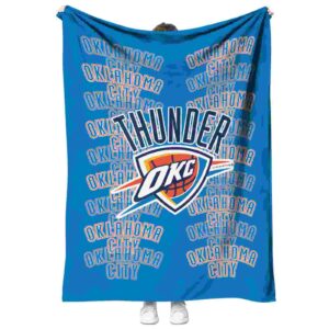 oklahoma city thunder fan pride blue blanket best selling