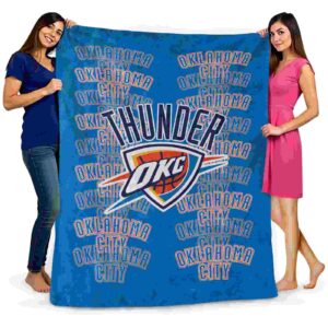 oklahoma city thunder fan pride blue blanket fashion forward