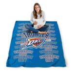 oklahoma city thunder fan pride blue blanket high quality
