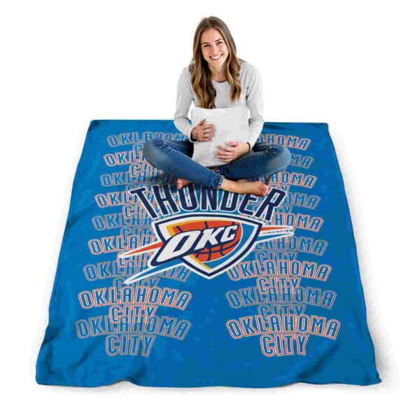 oklahoma city thunder fan pride blue blanket high quality