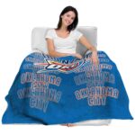oklahoma city thunder fan pride blue blanket latest model